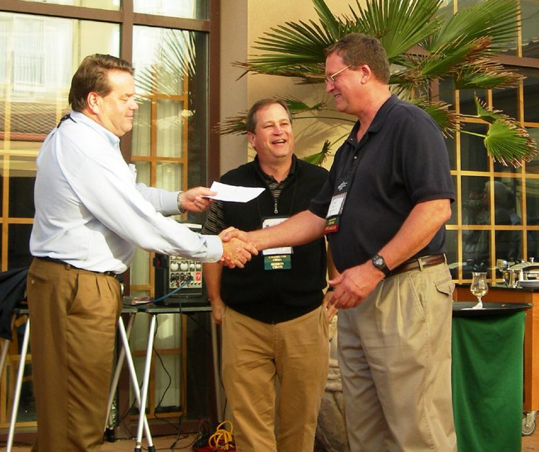 receiving award